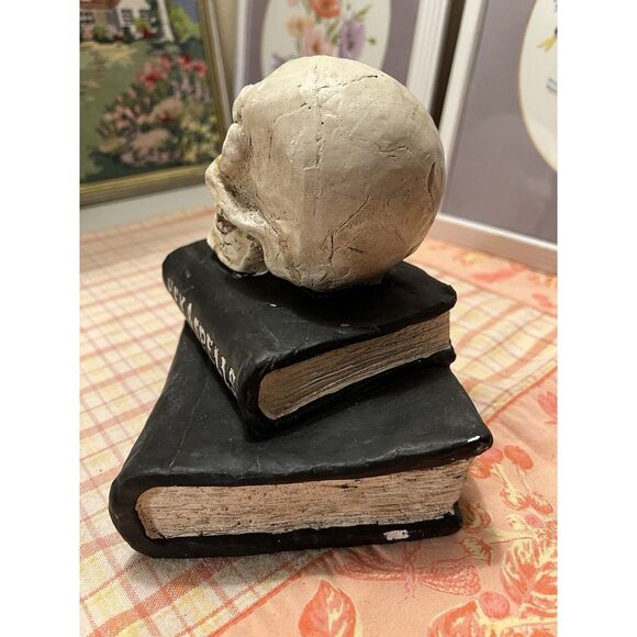 Celebrate It Halloween Skull & Books Hexes/Spells/Toxins/Poisons Table Top Decor - Picture 4 of 6